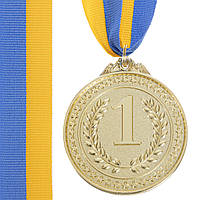Медаль спортивна зі стрічкою CELEBRITY Zelart C-3168 колір золотий