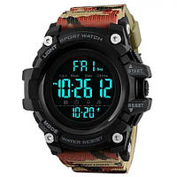 Армейские часы противоударные SKMEI 1384CMRD / Модные мужские часы / Военные мужские JO-555 наручные часы