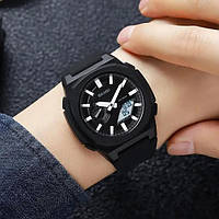 Брендовые мужские часы SKMEI 2091BKGYBK, Стильные статусные мужские наручные часы, Часы PD-322 мужские