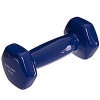 Гантель для фитнеса с виниловым покрытием Zelart TA-2777-1 цвет синий ag