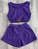 Детский набор комплект костюм для девочки футболка и шорты 92-98