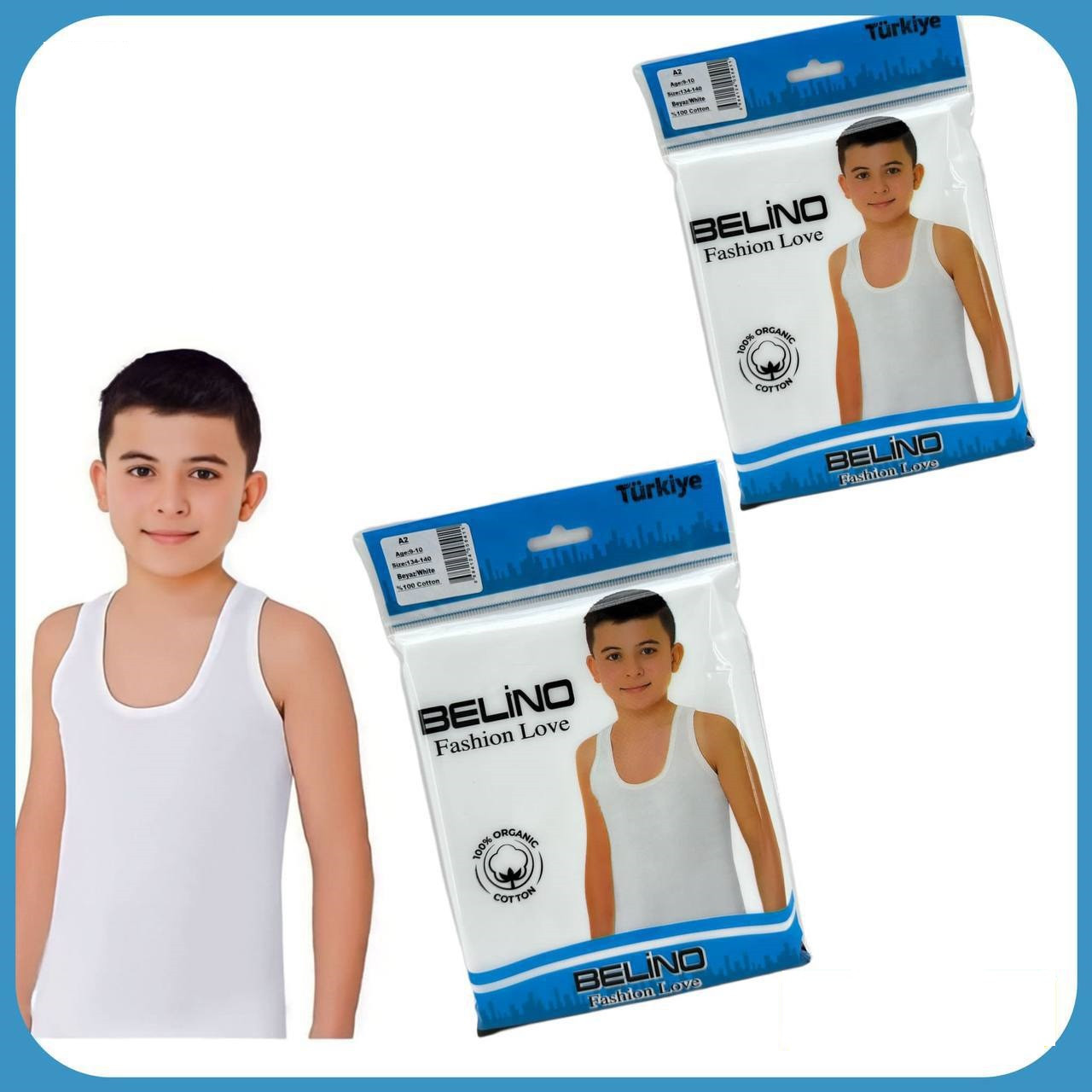 Майка для хлопчиків 9-10 років ТМ Belino (6шт/уп)