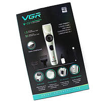 Машинка для стрижки волос беспроводная VGR V-031, триммер для бороды усов 2 насадки, YS-347 окантовочная