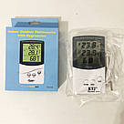 Настільний годинник із термометром і датчиком вологості TA 318, Термометр повітря домашній гігрометр NV-33, фото 10