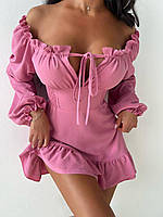 Жіноча літня сукня міні 2_4/4/МР/ИР061 лаття софт вільного крою сарафан (42-44; 46-48 розмір)