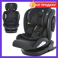 Детское автокресло El Camino система isofix 360 ME 1045 EVOLUTION 2 360 Black Luxe черный Топ