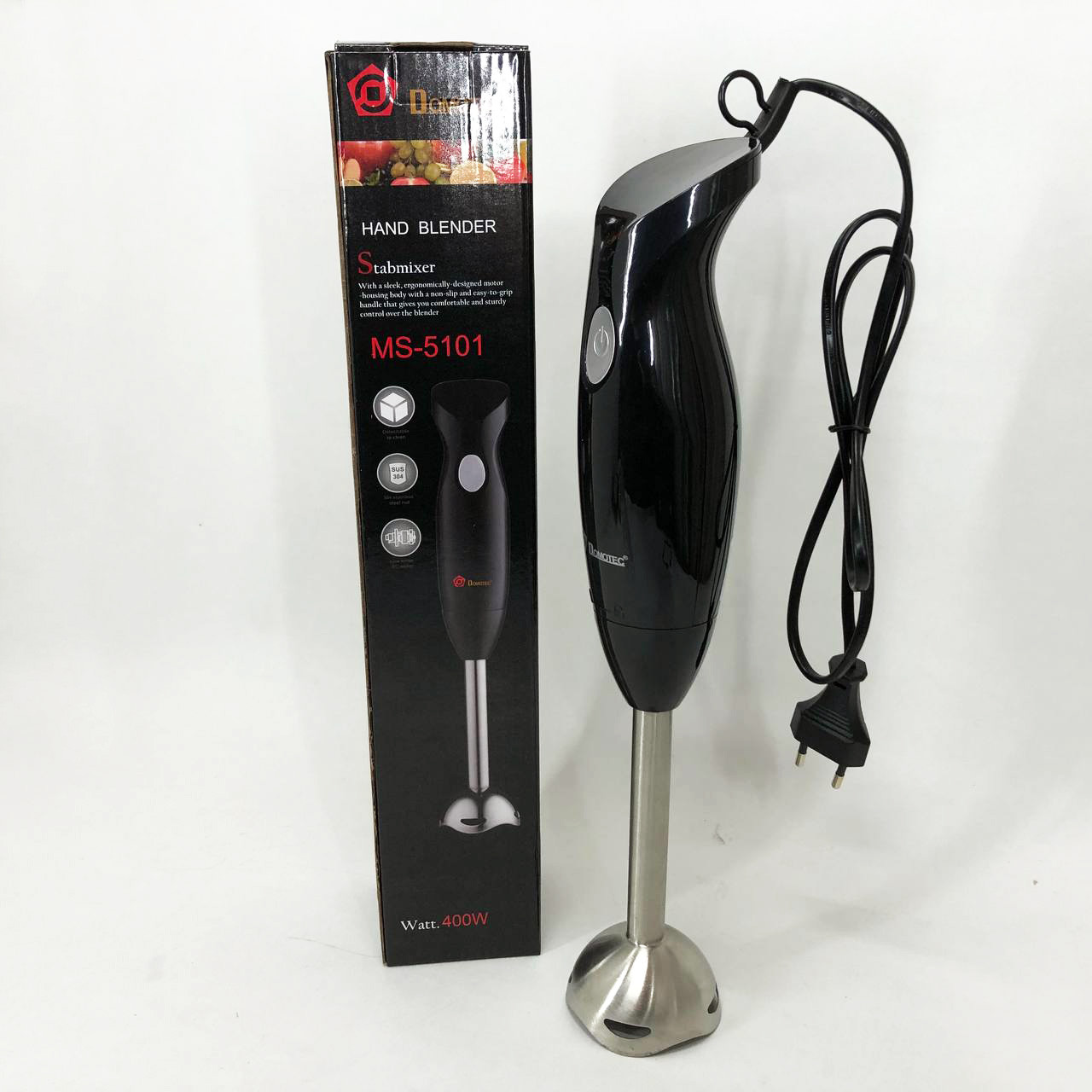 Блендер із подрібнювачем зручний для кухні DOMOTEC, Блендер для збивання крему і соусів CO-95, фото 1