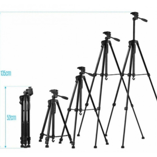 Професійний штатив 3366, трипод з чохлом Колір чорний TB-87, фото 1