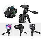 Професійний штатив 3366, трипод з чохлом Колір чорний TB-87, фото 4