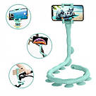 Гнучкий тримач для телефону з універсальними присосками Cute Worm Lazy Holder. Колір блакитний MG-38, фото 2