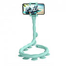 Гнучкий тримач для телефону з універсальними присосками Cute Worm Lazy Holder. Колір блакитний MG-38, фото 4