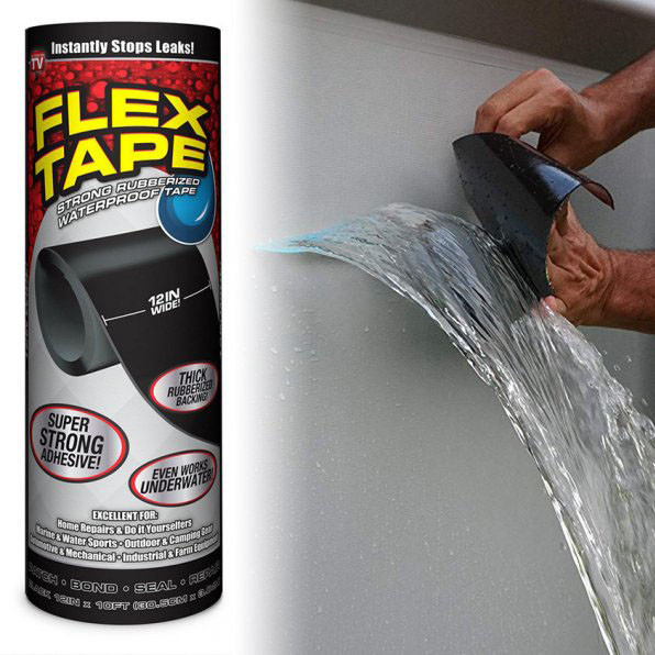 Водонепроникна ізоляційна надміцна скотч-стрічка Flex Tape 30 см SI-86, фото 1