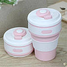 Термо чашка для подорожей, Чашка кухоль складний, Складаний стакан туристичний кишеньковий PV-95, фото 8