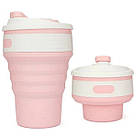 Термо чашка для подорожей, Чашка кухоль складний, Складаний стакан туристичний кишеньковий PV-95, фото 6