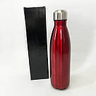 Стильний компактний термос UNIQUE, Термочашки для гарячих напоїв, Баночка-термос, Термофляга для напоїв FE-48, фото 6