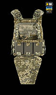 Плитоноска швидкого скидання М-Тас +Балістичний захист паху (29 x 29.5 см ) 1 класу захисту піксель ММ14
