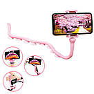 Гнучкий тримач для телефону з універсальними присосками Cute Worm Lazy Holder. Колір: рожевий BN-99, фото 9