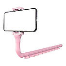 Гнучкий тримач для телефону з універсальними присосками Cute Worm Lazy Holder. Колір: рожевий BN-99, фото 4