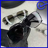 Готові чорні чоловічі сонцезахисні окуляри авіатори для стилю, стильні та модні ободкові окуляри