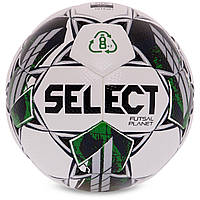 Мяч для футзала SELECT FUTSAL PLANET V22 Z-PLANET-WG цвет белый-зеленый ag
