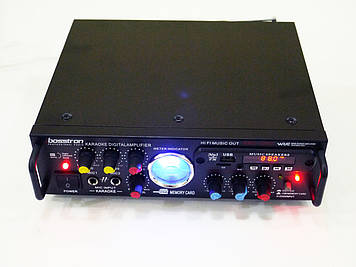 Усилитель звука Bosstron ABS-339U + USB + Fm + Mp3 + КАРАОКЕ