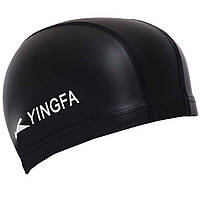 Шапочка для плавания YINGFA C0078 цвет черный ag