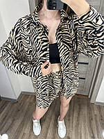 Летний костюм женский зебра шорты и рубашка Розмір: 42-44, 46-48