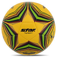 Мяч футбольный STAR TING MATCH 4 HYBRID SB3154C-05 цвет желтый-салатовый ag