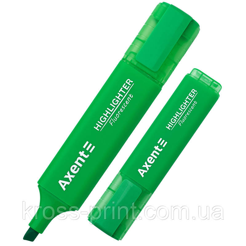 Маркер Highlighter 2537-A, 1-5 мм кліноп. зелений