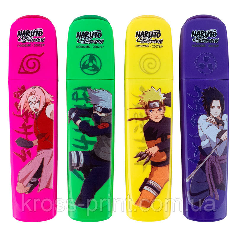Маркер Highlighter, набір із 4 кольорів, Naruto