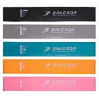 Набор резинок для упражнений ленты сопротивлений LOOP BANDS ZAKERDA FI-2823 5шт цвета в ассортименте ag