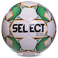 Мяч для футзала SELECT MAGICO GRAIN FB-2994 №4 белый-зеленый ag