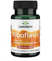 Рибофлавин Swanson Riboflavin Vitamin B-2 100 mg 100 Caps NX, код: 7566678