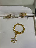 Діор набір сережки, каблучка та браслет/ Dior, фото 3