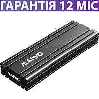 Внешний карман для SSD M2 NVMe (PCIe) Maiwo USB 3.1 Type-C, черный, алюминиевый