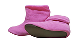 Чоботи для розігріву флісові, теплі рожеві чуні, фото 5