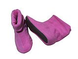Чоботи для розігріву флісові, теплі рожеві чуні, фото 4