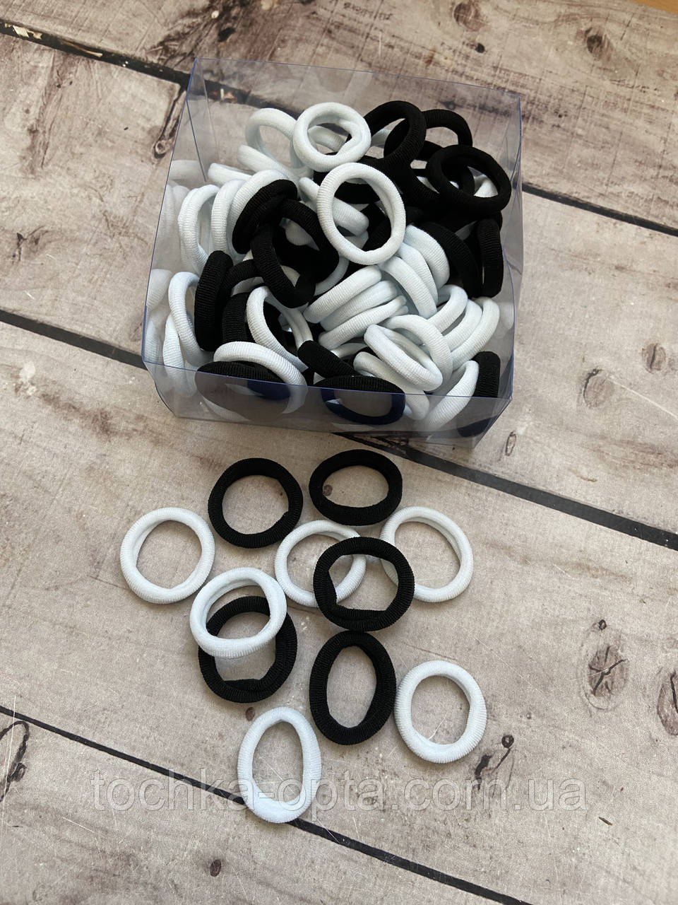Гумки 80 штук чорні та білі мікрофібра безшовні, фото 1