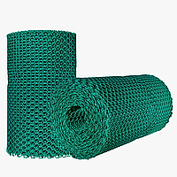 Сітка пластикова зелена Сота 20 х 20 мм УФ стабілізована 0.5 м х 30 м (вольєрна сітка)