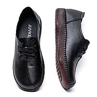Женские черные кожаные туфли Juvkel 38