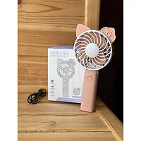 Вентилятор мини складной портативный Мультфильм Cat с USB MINI FAN