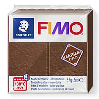 Полимерная глина Fimo Leather-effect коричнева 57 грамм Staedtler, 8010779