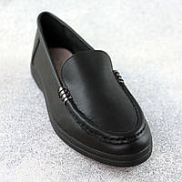 Модные женские туфли лоферы тренд комфортная анатомическая колодка черные