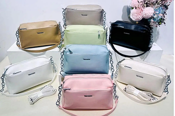 Сумочка жіноча крос-боді 26*15 см на два відділення зі штучної шкіри у різних кольорах Fedya