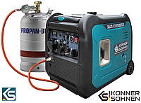 Инверторный газобензиновый генератор 5.5кВт Kоnner&Sоhnen KS 5500iEG S Газ Бензин