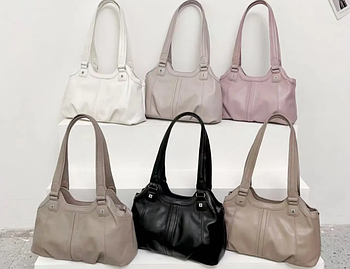 Сумка жіноча містка 27*37 см на плече зі штучної шкіри в різних кольорах Fedya