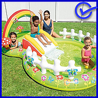 Большой и мягкий каркасный детский надувной бассейн Intex, уличный надувной бассейн для дома детский мир