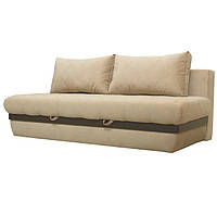 Двуспальный диван раскладной прямой с подлокотниками для спальни Орео шагающая еврокнижка Amely