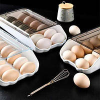 Контейнер полиця для холодильника лоток підставка для яєць EGG TRAY LY-382 Контейнер-органайзер для зберігання яєць