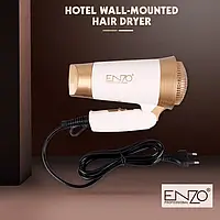 Фен стайлер для волос профессиональный, ENZO EN-607 фен с ионизацией для укладки и сушки волос Белый dto